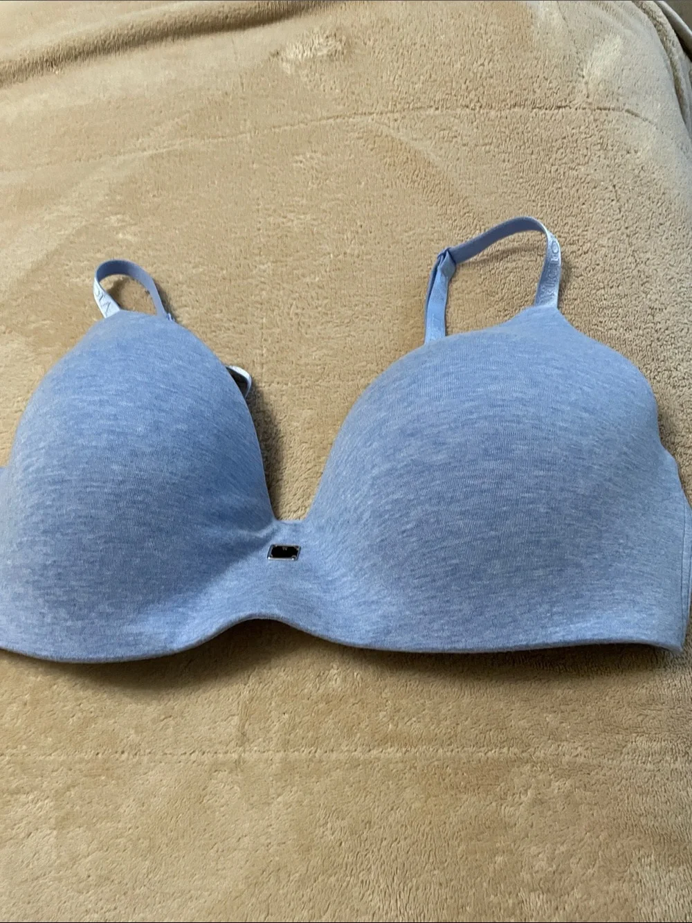 Victoria's Secret Heather Light Blue Seamless T-Shirt Bra
